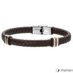 MANOKI BRANSOLETKA MĘSKA SKÓRZANA