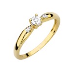 Pierścionek złoty z brylantem