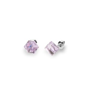 SPARK KOLCZYKI MEDIUM CUBE STUDS VIOLET