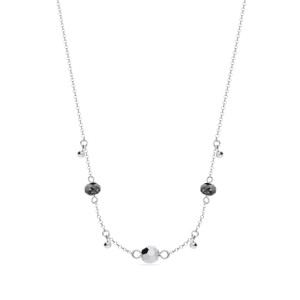 SPARK NASZYJNIK AURA CRYSTAL i SILVER JET