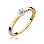 Pierścionek złoty z brylantem