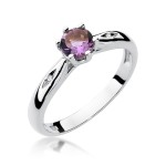 Pierścionek złoty z ametystem