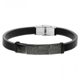 Bransoletka męska skórzana