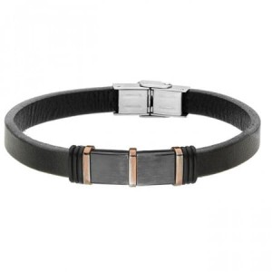 Bransoletka męska skórzana