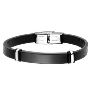 Bransoletka męska skórzana