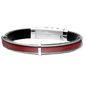 Bransoletka męska skórzana