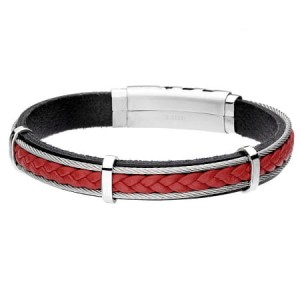 Bransoletka męska skórzana