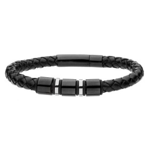 Bransoletka męska skórzana