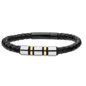 Bransoletka męska skórzana