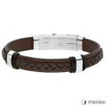 MANOKI BRANSOLETKA MĘSKA SKÓRZANA