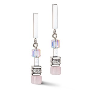 KOLCZYKI Z RÓŻOWYM KWARCEM