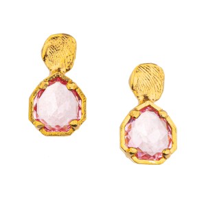 MOTYLE KOLCZYKI BOTANICA RÓŻA srebro 925, 24k złoto