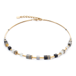 NASZYJNIK BLACK WHITE GREY