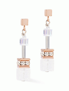 KOLCZYKI WHITE ROSE GOLD