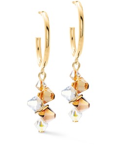 KOLCZYKI MINI BEIGE GOLD