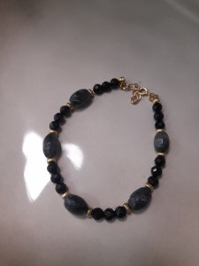 AURA BRANSOLETKA Z TURMALINAMI I AGATAMI