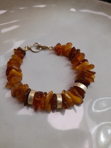 AURA BRANSOLETKA  BURSZTYNEM