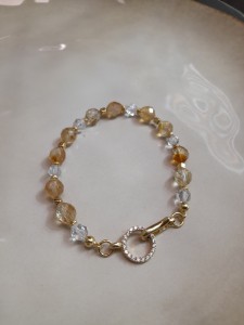 AURA - BRANSOLETKA Z KRYSZTAŁEM GÓRSKIM I CYTRYNEM