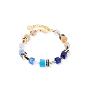 BRANSOLETKA BEIGE BLUE
