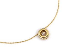Naszyjnik złoty z okrągłą zawieszką 14K