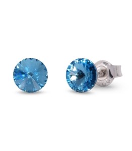 SPARK KOLCZYKI SMALL STUDS AQUAMARINE